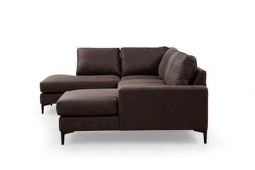 Svanabyn Sofa m. Divan og Sjeselong 4-seter - Mørkebrun - Møbler - Sofaer - Sofaer med sjeselong - 4 seters sofa med divan