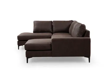 Svanabyn Sofa m. Divan og Sjeselong 4-seter - Mørkebrun - Møbler - Sofaer - Sofaer med sjeselong - 4 seters sofa med divan