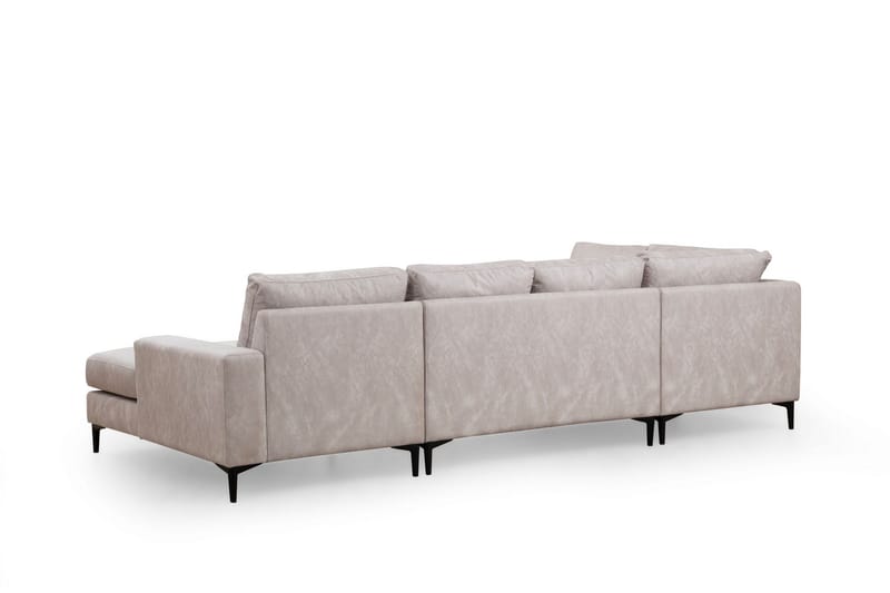 Svanabyn Sofa m. Divan og Sjeselong 4-seter - Beige - Møbler - Sofaer - Sofaer med sjeselong - 4 seters sofa med divan