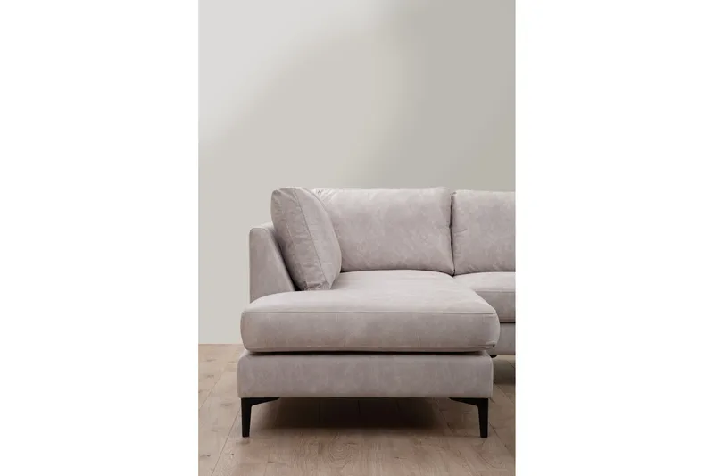 Svanabyn Sofa m. Divan og Sjeselong 4-seter - Beige - Møbler - Sofaer - Sofaer med sjeselong - 4 seters sofa med divan