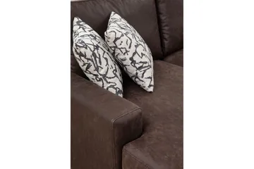 Svanabyn Sofa m. Divan og Sjeselong 4-seter - Mørkebrun - Møbler - Sofaer - Sofaer med sjeselong - 4 seters sofa med divan
