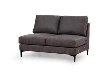 Svanabyn Sofa m. Divan og Sjeselong 4-seter - Antrasitt - Møbler - Sofaer - Sofaer med sjeselong - 4 seters sofa med divan