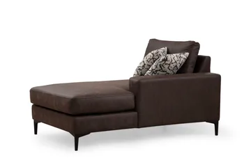 Svanabyn Sofa m. Divan og Sjeselong 4-seter - Mørkebrun - Møbler - Sofaer - Sofaer med sjeselong - 4 seters sofa med divan