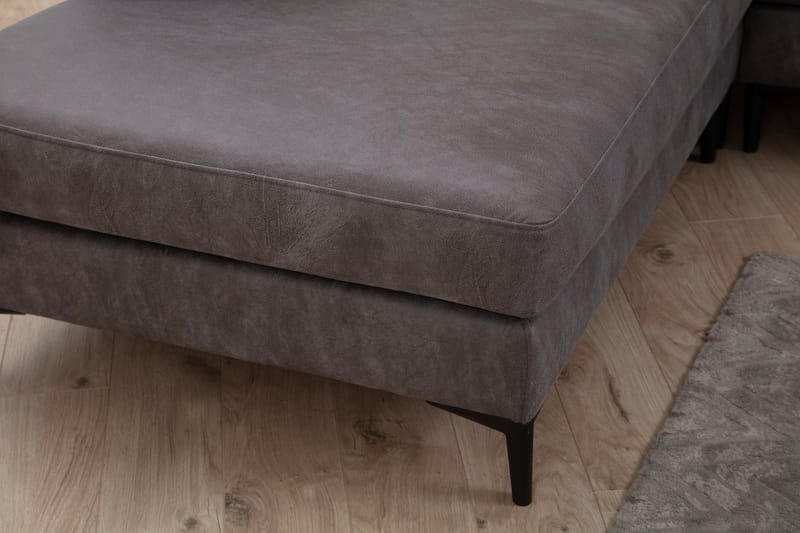 Svanabyn Sofa m. Divan og Sjeselong 4-seter - Antrasitt - Møbler - Sofaer - Sofaer med sjeselong - 4 seters sofa med divan
