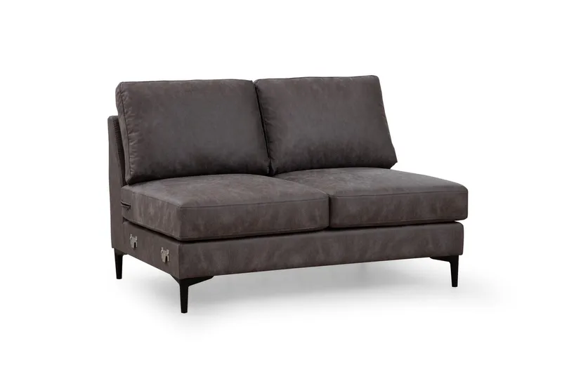 Svanabyn Sofa m. Divan og Sjeselong 4-seter - Antrasitt - Møbler - Sofaer - Sofaer med sjeselong - 4 seters sofa med divan