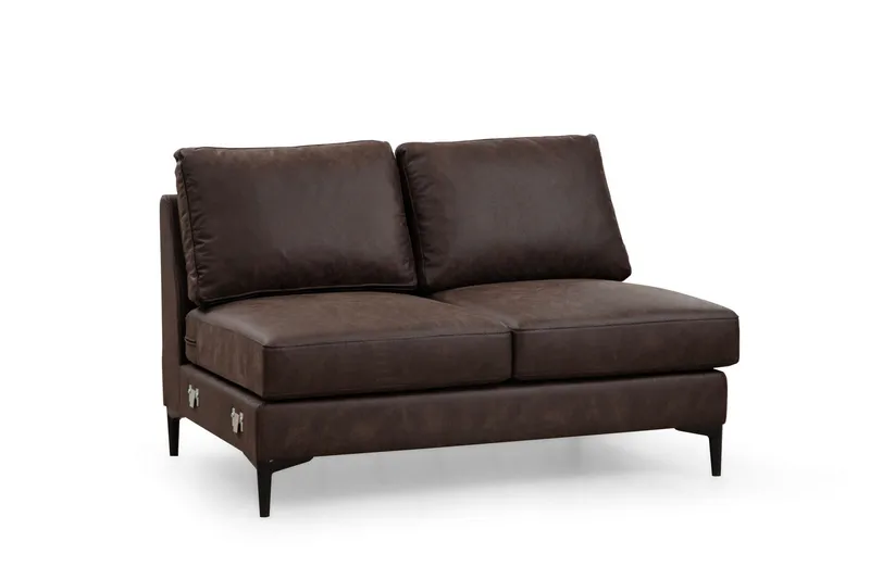 Svanabyn Sofa m. Divan og Sjeselong 4-seter - Mørkebrun - Møbler - Sofaer - Sofaer med sjeselong - 4 seters sofa med divan