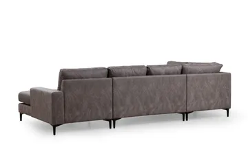 Svanabyn Sofa m. Divan og Sjeselong 4-seter - Antrasitt - Møbler - Sofaer - Sofaer med sjeselong - 4 seters sofa med divan