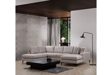 Svanabyn Sofa m. Divan og Sjeselong 4-seter - Beige - Møbler - Sofaer - Sofaer med sjeselong - 4 seters sofa med divan