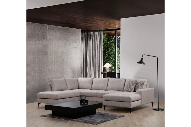 Svanabyn Sofa m. Divan og Sjeselong 4-seter - Beige - Møbler - Sofaer - Sofaer med sjeselong - 4 seters sofa med divan
