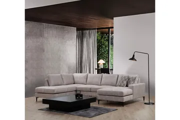Svanabyn Sofa m. Divan og Sjeselong 4-seter - Beige - Møbler - Sofaer - Sofaer med sjeselong - 4 seters sofa med divan