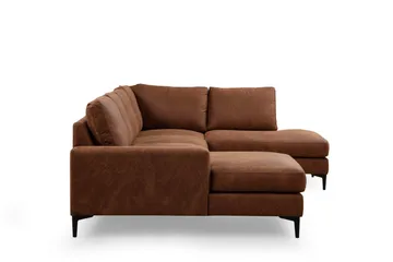 Svanabyn Sofa m. Divan og Sjeselong 4-seter - Brun - Møbler - Sofaer - Sofaer med sjeselong - 4 seters sofa med divan
