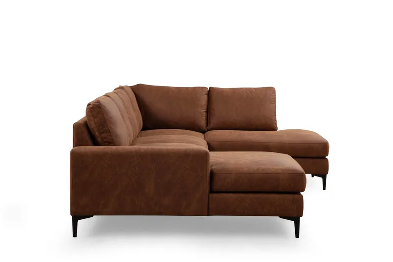 Svanabyn Sofa m. Divan og Sjeselong 4-seter - Brun - Møbler - Sofaer - Sofaer med sjeselong - 4 seters sofa med divan