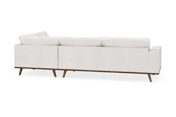 Copenhagen 4-seters Høyrevendt L-formet Sjeselongsofa i Bouclé - Hvit - Møbler - Sofaer - Sofaer med sjeselong - 4 seters sofa med divan