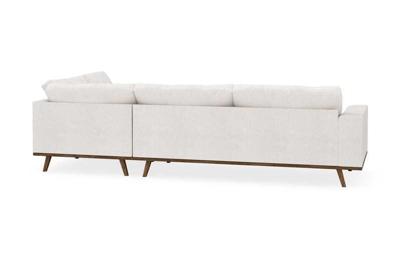 Copenhagen 4-seters Høyrevendt L-formet Sjeselongsofa i Bouclé - Hvit - Møbler - Sofaer - Sofaer med sjeselong - 4 seters sofa med divan