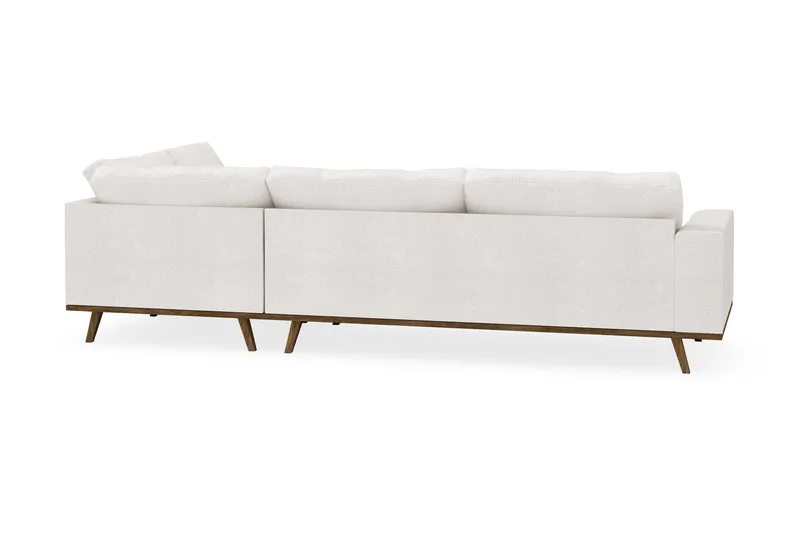 Copenhagen 4-seters Høyrevendt L-formet Sjeselongsofa i Bouclé - Hvit - Møbler - Sofaer - Sofaer med sjeselong - 4 seters sofa med divan