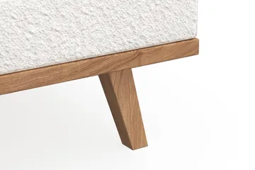 Copenhagen 4-seters Høyrevendt L-formet Sjeselongsofa i Bouclé - Hvit - Møbler - Sofaer - Sofaer med sjeselong - 4 seters sofa med divan