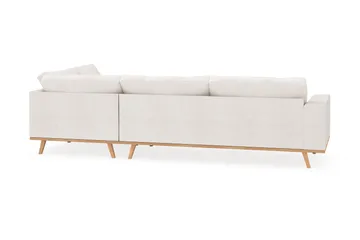 Copenhagen 4-seters Høyrevendt L-formet Sjeselongsofa i Bouclé - Hvit - Møbler - Sofaer - Sofaer med sjeselong - 4 seters sofa med divan