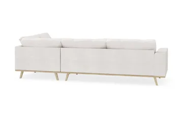 Copenhagen 4-seters Høyrevendt L-formet Sjeselongsofa i Bouclé - Hvit - Møbler - Sofaer - Sofaer med sjeselong - 4 seters sofa med divan