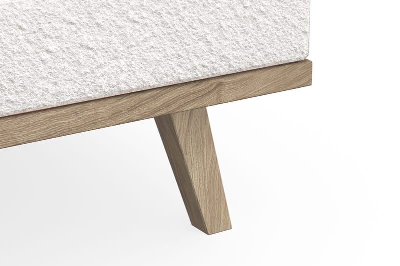 Copenhagen 4-seters Høyrevendt L-formet Sjeselongsofa i Bouclé - Hvit - Møbler - Sofaer - Sofaer med sjeselong - 4 seters sofa med divan