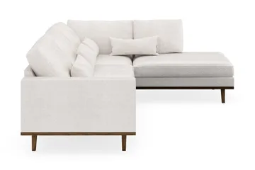 Copenhagen 4-seters Høyrevendt L-formet Sjeselongsofa i Bouclé - Hvit - Møbler - Sofaer - Sofaer med sjeselong - 4 seters sofa med divan