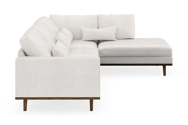Copenhagen 4-seters Høyrevendt L-formet Sjeselongsofa i Bouclé - Hvit - Møbler - Sofaer - Sofaer med sjeselong - 4 seters sofa med divan
