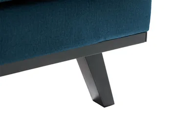 Copenhagen 4-seters Høyrevendt L-formet Sjeselongsofa i Fløyel - Blå - Møbler - Sofaer - Sofaer med sjeselong - 4 seters sofa med divan