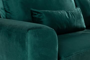Copenhagen 4-seters Høyrevendt L-formet Sjeselongsofa i Fløyel - Grønn - Møbler - Sofaer - Sofaer med sjeselong - 4 seters sofa med divan
