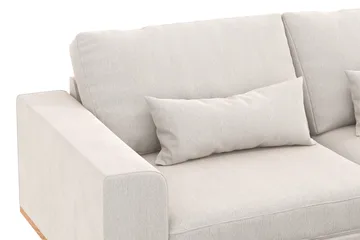 Copenhagen 4-seters Høyrevendt L-formet Sjeselongsofa i Fløyel - Kremhvit - Møbler - Sofaer - Sofaer med sjeselong - 4 seters sofa med divan