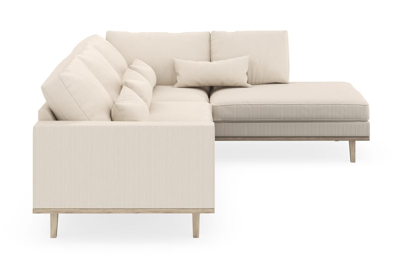 Copenhagen 4-seters Høyrevendt L-formet Sjeselongsofa i Manchester - Beige - Møbler - Sofaer - Sofaer med sjeselong - 4 seters sofa med divan