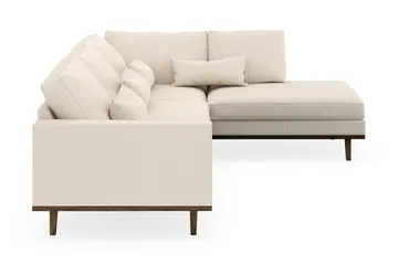 Copenhagen 4-seters Høyrevendt L-formet Sjeselongsofa i Manchester - Beige - Møbler - Sofaer - Sofaer med sjeselong - 4 seters sofa med divan