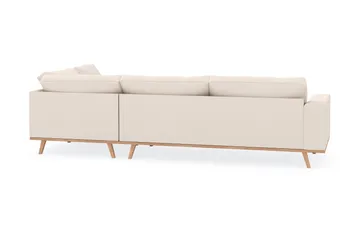 Copenhagen 4-seters Høyrevendt L-formet Sjeselongsofa i Manchester - Beige - Møbler - Sofaer - Sofaer med sjeselong - 4 seters sofa med divan
