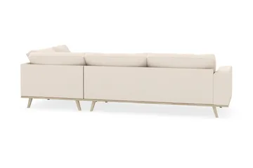 Copenhagen 4-seters Høyrevendt L-formet Sjeselongsofa i Manchester - Beige - Møbler - Sofaer - Sofaer med sjeselong - 4 seters sofa med divan