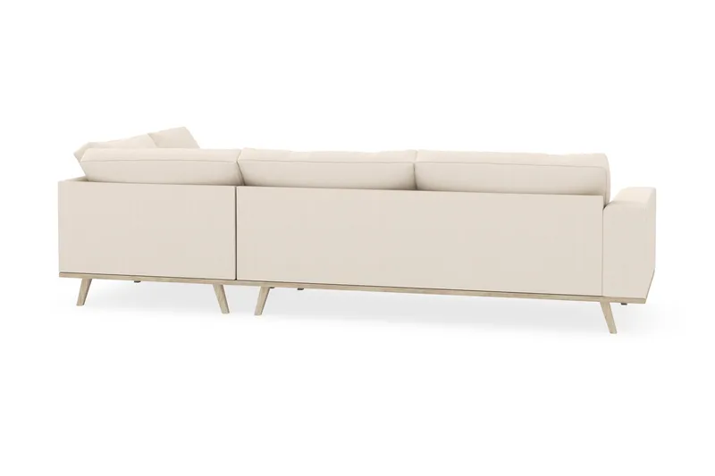 Copenhagen 4-seters Høyrevendt L-formet Sjeselongsofa i Manchester - Beige - Møbler - Sofaer - Sofaer med sjeselong - 4 seters sofa med divan