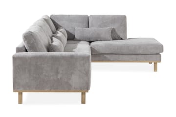Copenhagen 4-seters Høyrevendt L-formet Sjeselongsofa i Manchester - Lys grå - Møbler - Sofaer - Sofaer med sjeselong - 4 seters sofa med divan