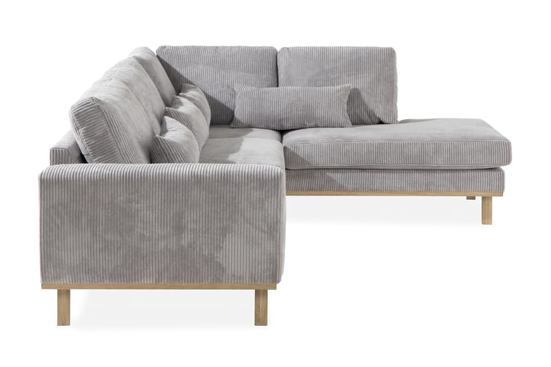 Copenhagen 4-seters Høyrevendt L-formet Sjeselongsofa i Manchester - Lys grå - Møbler - Sofaer - Sofaer med sjeselong - 4 seters sofa med divan