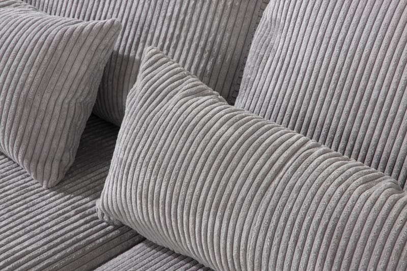 Copenhagen 4-seters Høyrevendt L-formet Sjeselongsofa i Manchester - Lys grå - Møbler - Sofaer - Sofaer med sjeselong - 4 seters sofa med divan