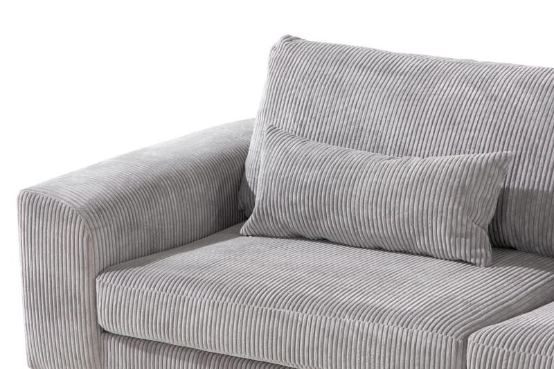 Copenhagen 4-seters Høyrevendt L-formet Sjeselongsofa i Manchester - Lys grå - Møbler - Sofaer - Sofaer med sjeselong - 4 seters sofa med divan