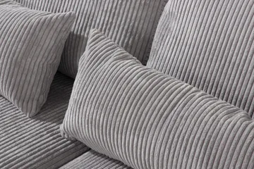 Copenhagen 4-seters Høyrevendt L-formet Sjeselongsofa i Manchester - Lys grå - Møbler - Sofaer - Sofaer med sjeselong - 4 seters sofa med divan
