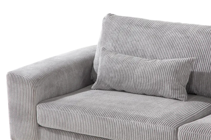 Copenhagen 4-seters Høyrevendt L-formet Sjeselongsofa i Manchester - Lys grå - Møbler - Sofaer - Sofaer med sjeselong - 4 seters sofa med divan
