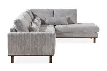 Copenhagen 4-seters Høyrevendt L-formet Sjeselongsofa i Manchester - Lys grå - Møbler - Sofaer - Sofaer med sjeselong - 4 seters sofa med divan