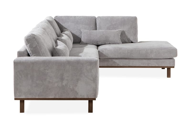 Copenhagen 4-seters Høyrevendt L-formet Sjeselongsofa i Manchester - Lys grå - Møbler - Sofaer - Sofaer med sjeselong - 4 seters sofa med divan
