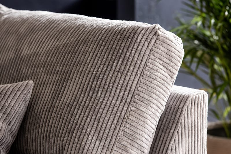 Copenhagen 4-seters Høyrevendt L-formet Sjeselongsofa i Manchester - Lys grå - Møbler - Sofaer - Sofaer med sjeselong - 4 seters sofa med divan