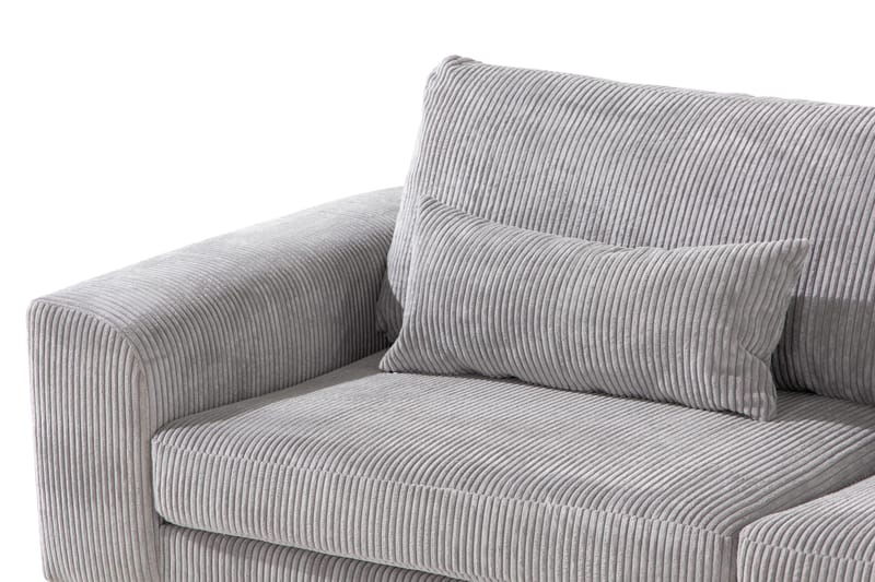 Copenhagen 4-seters Høyrevendt L-formet Sjeselongsofa i Manchester - Lys grå - Møbler - Sofaer - Sofaer med sjeselong - 4 seters sofa med divan