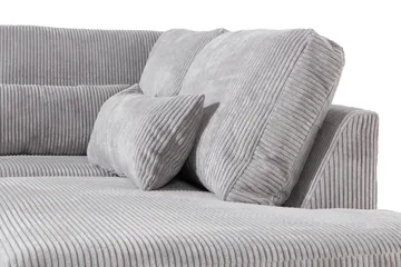 Copenhagen 4-seters Høyrevendt L-formet Sjeselongsofa i Manchester - Lys grå - Møbler - Sofaer - Sofaer med sjeselong - 4 seters sofa med divan