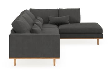 Copenhagen 4-seters Høyrevendt L-formet Sjeselongsofa i Manchester - Mørk grå - Møbler - Sofaer - Sofaer med sjeselong - 4 seters sofa med divan