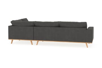 Copenhagen 4-seters Høyrevendt L-formet Sjeselongsofa i Manchester - Mørk grå - Møbler - Sofaer - Sofaer med sjeselong - 4 seters sofa med divan
