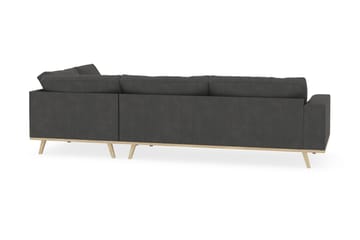 Copenhagen 4-seters Høyrevendt L-formet Sjeselongsofa i Manchester - Mørk grå - Møbler - Sofaer - Sofaer med sjeselong - 4 seters sofa med divan