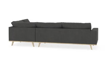 Copenhagen 4-seters Høyrevendt L-formet Sjeselongsofa i Manchester - Mørk grå - Møbler - Sofaer - Sofaer med sjeselong - 4 seters sofa med divan