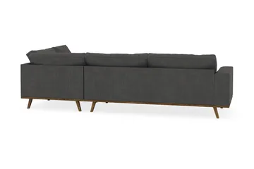 Copenhagen 4-seters Høyrevendt L-formet Sjeselongsofa i Manchester - Mørk grå - Møbler - Sofaer - Sofaer med sjeselong - 4 seters sofa med divan