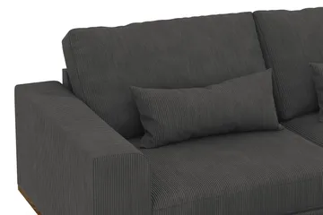 Copenhagen 4-seters Høyrevendt L-formet Sjeselongsofa i Manchester - Mørk grå - Møbler - Sofaer - Sofaer med sjeselong - 4 seters sofa med divan